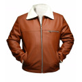 BLOUSON EN CUIR MARRON HOMME ET FEMME